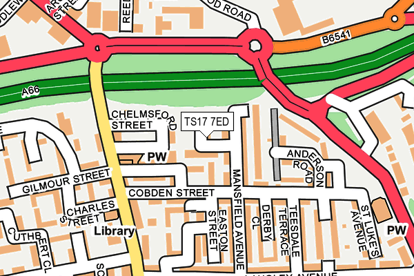 TS17 7ED map - OS OpenMap – Local (Ordnance Survey)