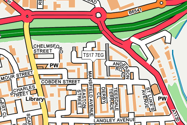 TS17 7EG map - OS OpenMap – Local (Ordnance Survey)