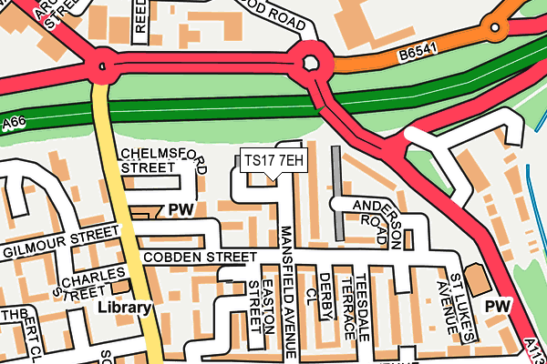 TS17 7EH map - OS OpenMap – Local (Ordnance Survey)