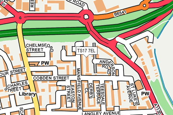 TS17 7EL map - OS OpenMap – Local (Ordnance Survey)