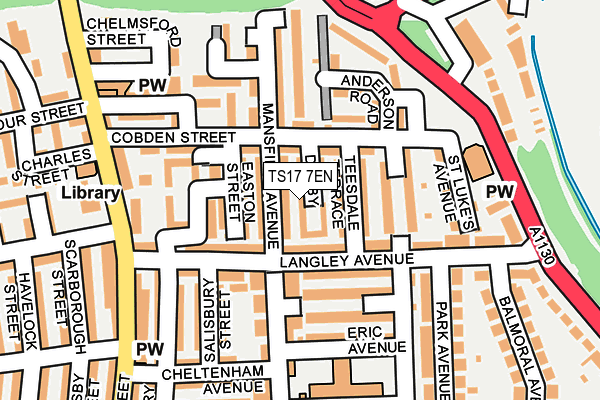 TS17 7EN map - OS OpenMap – Local (Ordnance Survey)