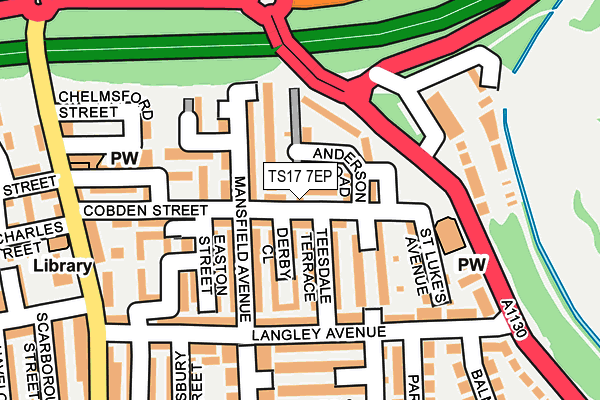 TS17 7EP map - OS OpenMap – Local (Ordnance Survey)