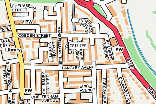 TS17 7ES map - OS OpenMap – Local (Ordnance Survey)