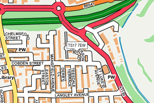 TS17 7EW map - OS OpenMap – Local (Ordnance Survey)