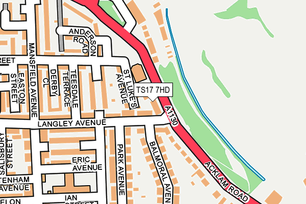 TS17 7HD map - OS OpenMap – Local (Ordnance Survey)