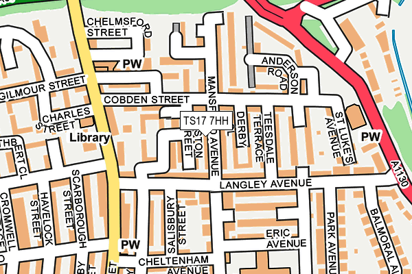 TS17 7HH map - OS OpenMap – Local (Ordnance Survey)