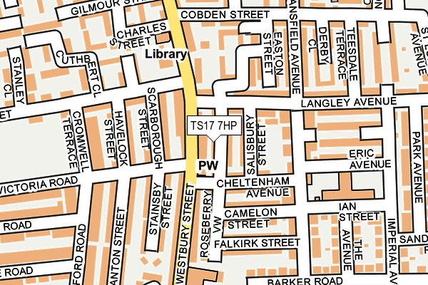 TS17 7HP map - OS OpenMap – Local (Ordnance Survey)