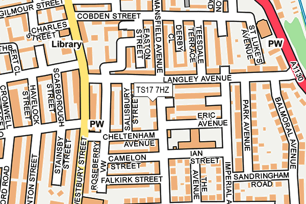 TS17 7HZ map - OS OpenMap – Local (Ordnance Survey)