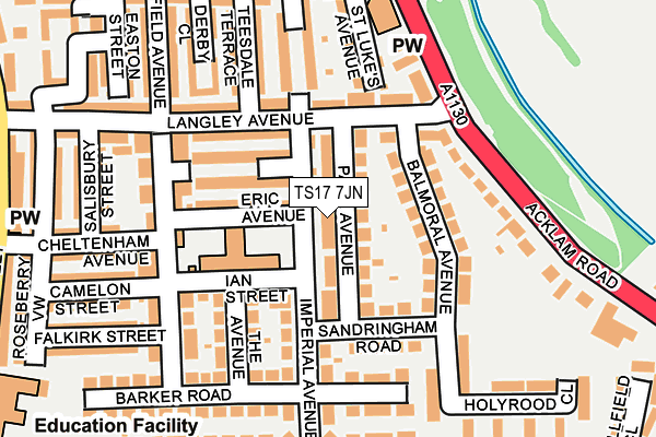 TS17 7JN map - OS OpenMap – Local (Ordnance Survey)