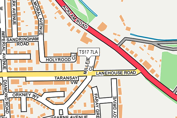 TS17 7LA map - OS OpenMap – Local (Ordnance Survey)