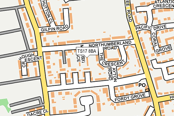 TS17 8BA map - OS OpenMap – Local (Ordnance Survey)