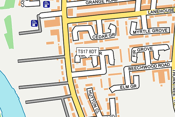 TS17 8DT map - OS OpenMap – Local (Ordnance Survey)
