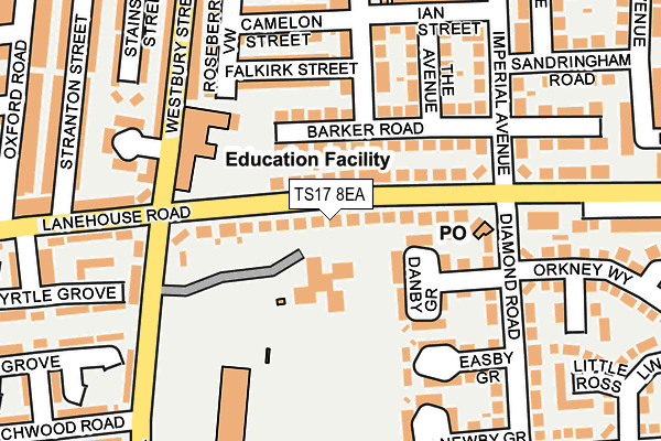 TS17 8EA map - OS OpenMap – Local (Ordnance Survey)