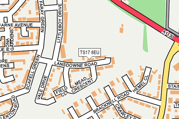 TS17 8EU map - OS OpenMap – Local (Ordnance Survey)