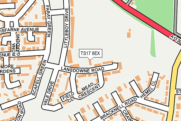 TS17 8EX map - OS OpenMap – Local (Ordnance Survey)