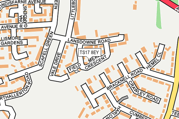 TS17 8EY map - OS OpenMap – Local (Ordnance Survey)