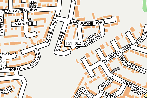 TS17 8EZ map - OS OpenMap – Local (Ordnance Survey)