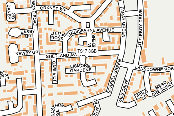 TS17 8GB map - OS OpenMap – Local (Ordnance Survey)