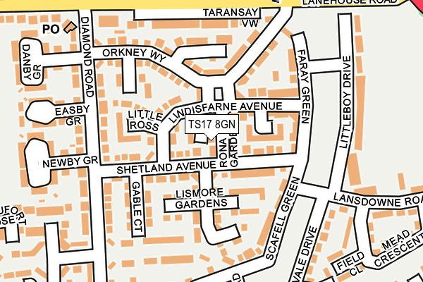 TS17 8GN map - OS OpenMap – Local (Ordnance Survey)