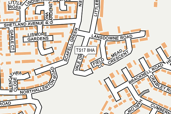 TS17 8HA map - OS OpenMap – Local (Ordnance Survey)