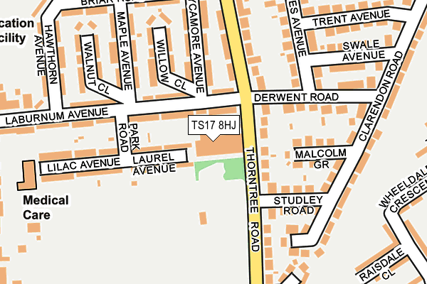 TS17 8HJ map - OS OpenMap – Local (Ordnance Survey)