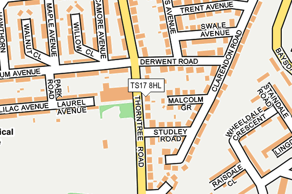 TS17 8HL map - OS OpenMap – Local (Ordnance Survey)