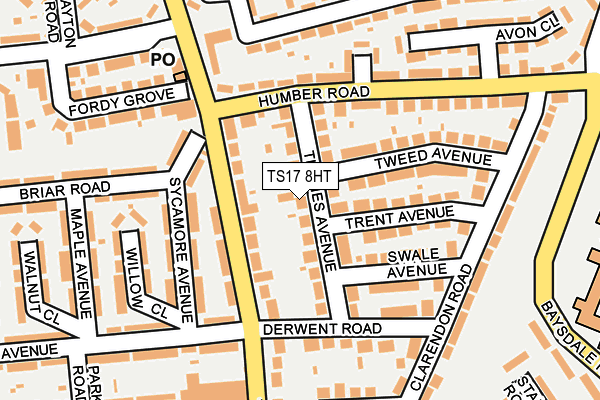 TS17 8HT map - OS OpenMap – Local (Ordnance Survey)