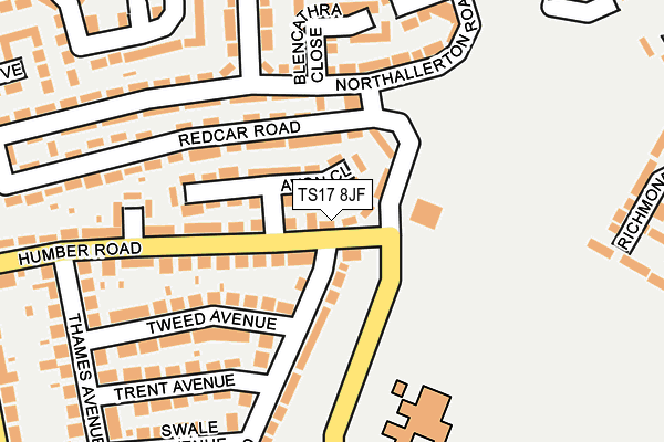 TS17 8JF map - OS OpenMap – Local (Ordnance Survey)