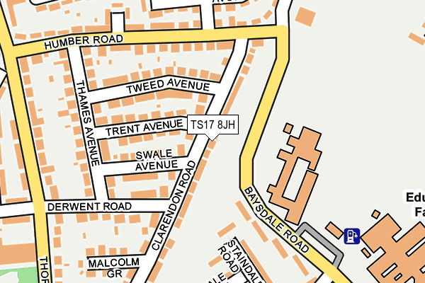 TS17 8JH map - OS OpenMap – Local (Ordnance Survey)