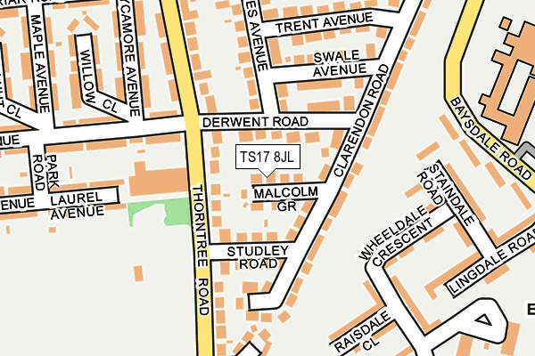 TS17 8JL map - OS OpenMap – Local (Ordnance Survey)