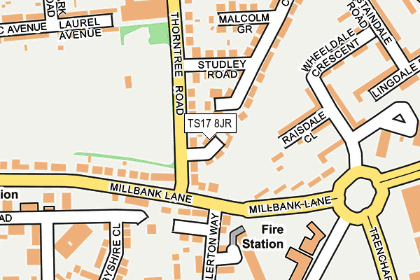 TS17 8JR map - OS OpenMap – Local (Ordnance Survey)