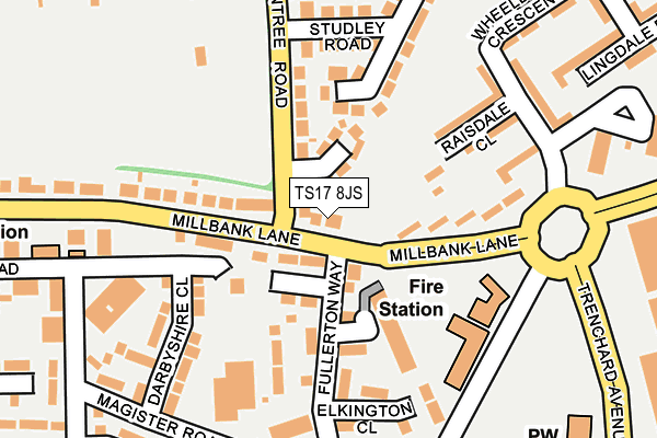 TS17 8JS map - OS OpenMap – Local (Ordnance Survey)