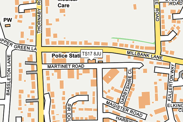 TS17 8JU map - OS OpenMap – Local (Ordnance Survey)