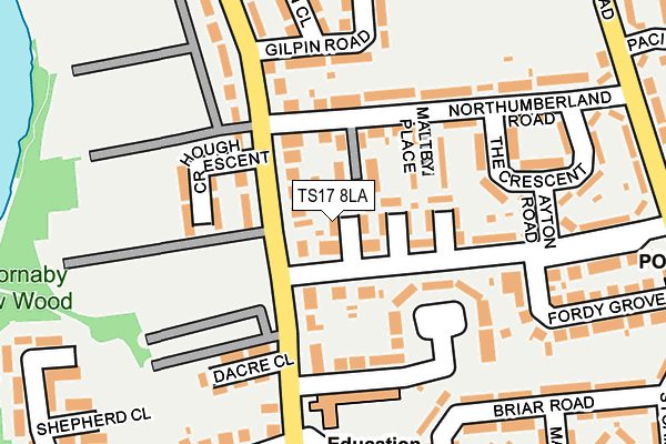 TS17 8LA map - OS OpenMap – Local (Ordnance Survey)