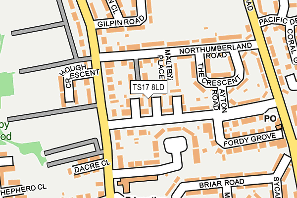 TS17 8LD map - OS OpenMap – Local (Ordnance Survey)