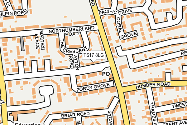 TS17 8LG map - OS OpenMap – Local (Ordnance Survey)