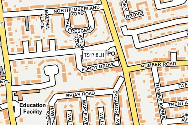 TS17 8LH map - OS OpenMap – Local (Ordnance Survey)
