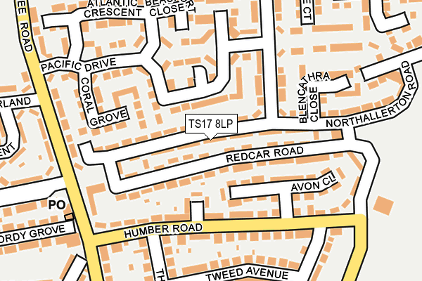 TS17 8LP map - OS OpenMap – Local (Ordnance Survey)