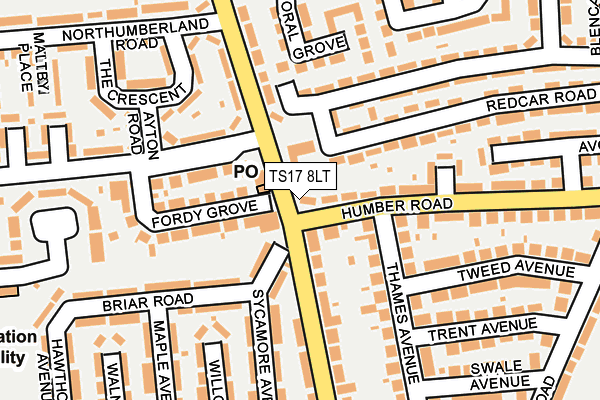 TS17 8LT map - OS OpenMap – Local (Ordnance Survey)