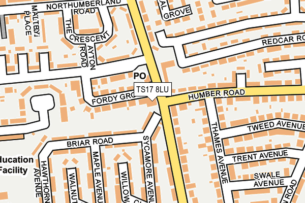 TS17 8LU map - OS OpenMap – Local (Ordnance Survey)