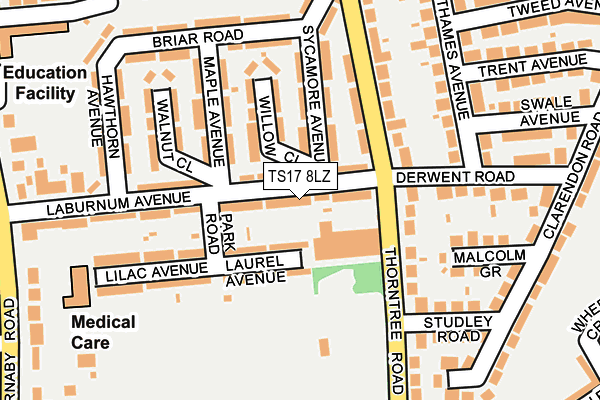 TS17 8LZ map - OS OpenMap – Local (Ordnance Survey)