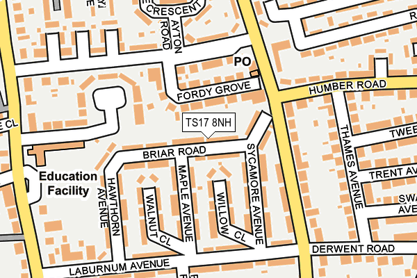 TS17 8NH map - OS OpenMap – Local (Ordnance Survey)