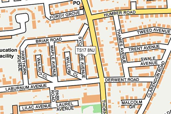 TS17 8NJ map - OS OpenMap – Local (Ordnance Survey)