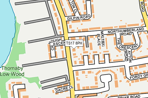 TS17 8PH map - OS OpenMap – Local (Ordnance Survey)