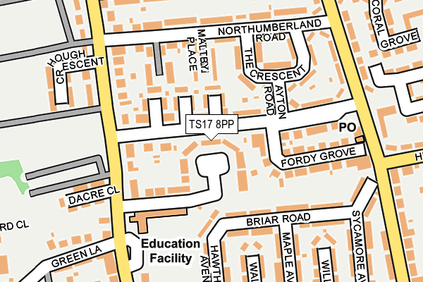 TS17 8PP map - OS OpenMap – Local (Ordnance Survey)