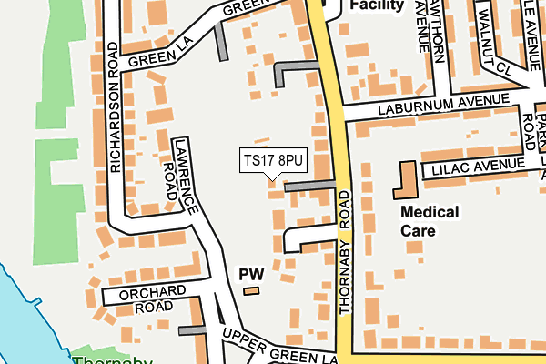 TS17 8PU map - OS OpenMap – Local (Ordnance Survey)