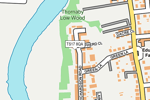 TS17 8QA map - OS OpenMap – Local (Ordnance Survey)
