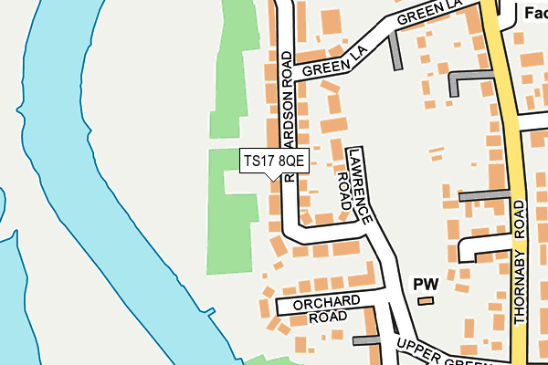 TS17 8QE map - OS OpenMap – Local (Ordnance Survey)