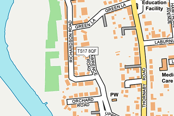 TS17 8QF map - OS OpenMap – Local (Ordnance Survey)