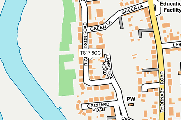 TS17 8QG map - OS OpenMap – Local (Ordnance Survey)